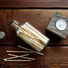 White 4" Candle Match Jar