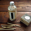 White 4" Candle Match Jar