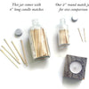 White 4" Candle Match Jar