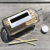 White 4" Candle Match Jar