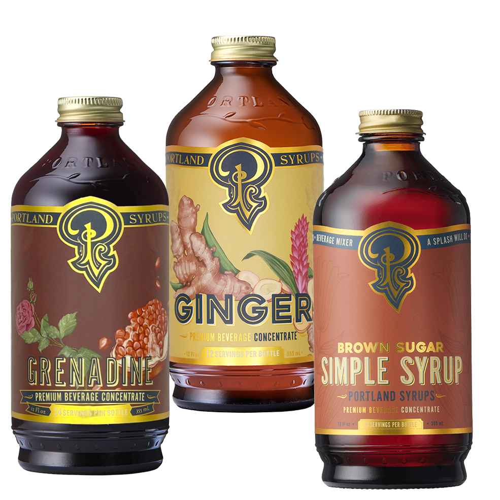 Anders' Bar Cart Essentials: Grenadine, Authentic Ginger, & Brown Sugar Simple Syrup