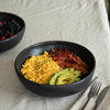 Black Matte Stoneware Pasta Bowl