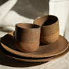 Handmade Pottery Coffee Cup – Rustic Pinkish Red Stoneware