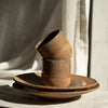 Handmade Pottery Coffee Cup – Rustic Pinkish Red Stoneware