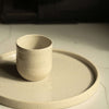 Handmade Small Coffee Cup – Rustic White Speckled Stoneware