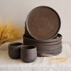 Handmade Stoneware Dinner Plates "Pumpernickel"