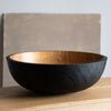 Hand Carved Extra Large Wooden Bowl. Half Charred