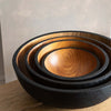 Hand Carved Extra Large Wooden Bowl. Half Charred