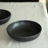 Black Matte Stoneware Pasta Bowl