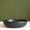 Black Matte Stoneware Pasta Bowl
