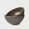 Handmade Dark Stoneware Bowl "Pumpernickel"