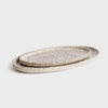 Handmade Stoneware Oval Large Serving Platter "Oats"
