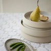Handmade Stoneware Oval Large Serving Platter "Oats"