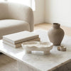 Scalloped Candle Tray-Refillable Sand Wax Candle Vessel