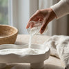 Scalloped Candle Tray-Refillable Sand Wax Candle Vessel