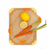 Premium Series 2 Pieces Cutting Board Set - Non Slip & Color Code (S+M)