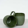 Handmade Porcelain Coffee Mug. Green