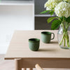 Handmade Porcelain Coffee Mug. Green