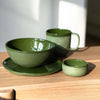 Handmade Porcelain Sauce Bowl. Green