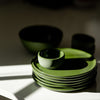 Handmade Porcelain Sauce Bowl. Green
