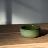 Handmade Porcelain Sauce Bowl. Green