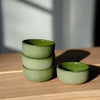 Handmade Porcelain Sauce Bowl. Green