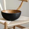 Hand Carved Large Half Charred Wooden Bowl