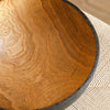 Hand Carved Large Half Charred Wooden Bowl