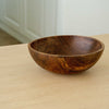 Hand-Carved Large Walnut Wood Bowl