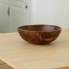 Hand-Carved Large Walnut Wood Bowl