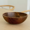 Hand-Carved Large Walnut Wood Bowl