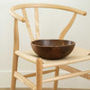 Hand-Carved Large Walnut Wood Bowl