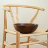 Hand-Carved Large Walnut Wood Bowl