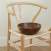 Hand-Carved Large Walnut Wood Bowl