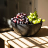 Hand Carved Large Half Charred Wooden Bowl