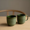 Handmade Porcelain Coffee Mug. Green
