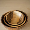 Hand Carved Walnut Wood Nesting Bowl Set