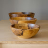 Hand Carved Walnut Wood Nesting Bowl Set
