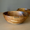 Hand Carved Walnut Wood Nesting Bowl Set
