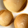 Hand Carved Wooden Nesting Bowl Set