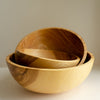 Hand Carved Wooden Nesting Bowl Set