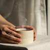 Handmade Stoneware Mug — White Sand Speckled