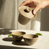 Handmade Stoneware Small Tea Cup – Gray with Speckles
