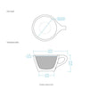 Lino Double Cappuccino Cup & Saucer - White (6oz/177ml)