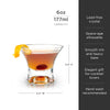 Raye Heavy Base Stemless Crystal Manhattan Glasses Set of 2