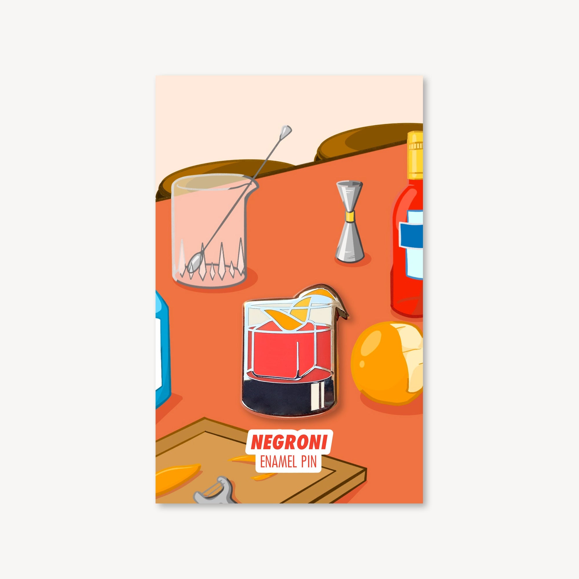 Negroni Cocktail Pin