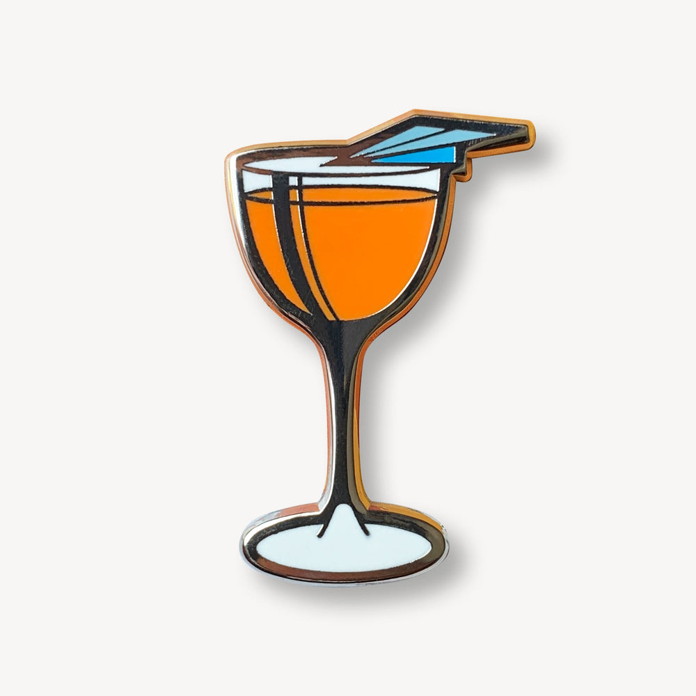 Paper Plane Cocktail Pin