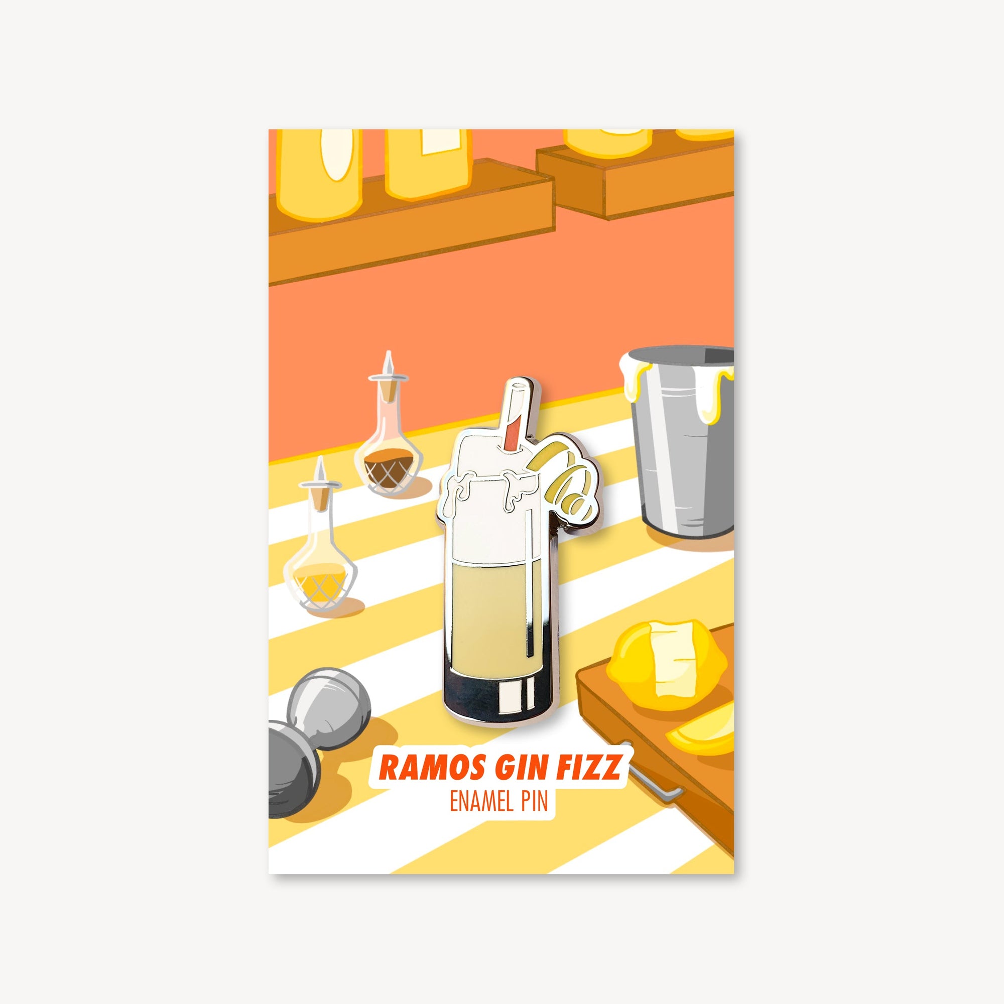 Ramos Gin Fizz Cocktail Pin