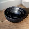 Stoneware Black Matte Salad Serving Bowl