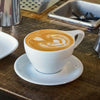 Lino Large Latte Cup & Saucer - Grey (12oz/355ml)